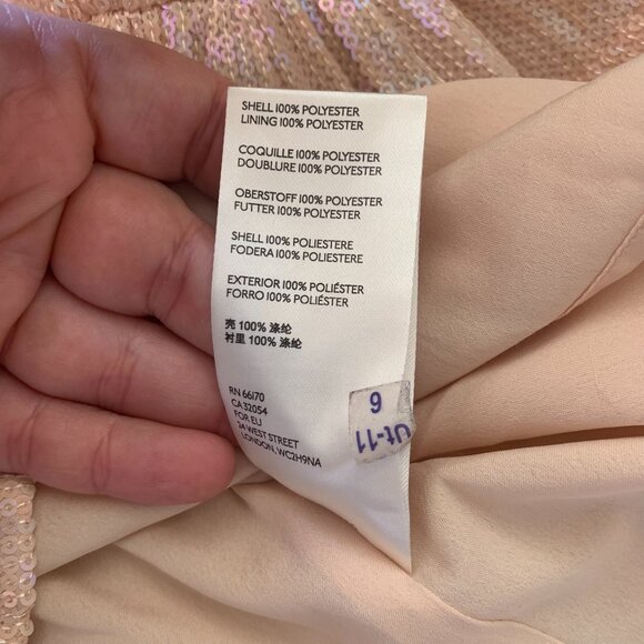 NWT Anthropologie Sz 4 Cami Top Amelie Pale Pink Rose Sequin Ruffle Iridescent - Picture 6 of 7